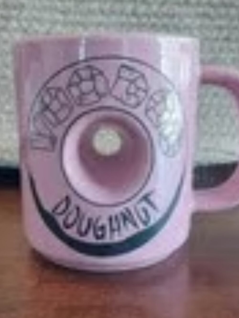Vintage VooDoo Doughnut "The Magic Is In The Hole" Pink Novelty Coffee Mug